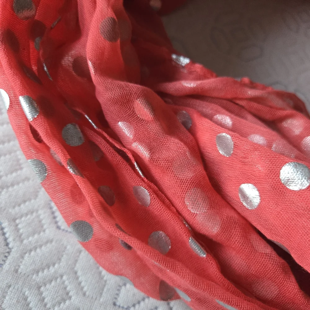 Polka Dot Infinity Scarf